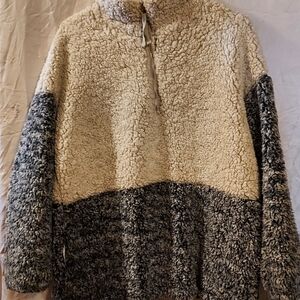 Suzanne Betro Cream Sherpa Jacket